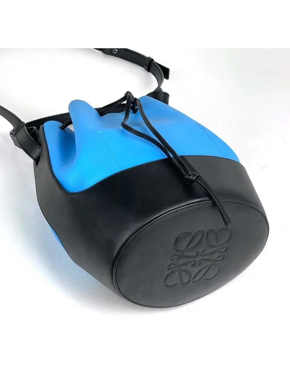 Loewe Ball Bag 2-Way Leather Blue Black